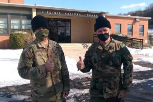 Members of the Virginia Defense Force providing logistics distribution support complete their equipment recovery mission