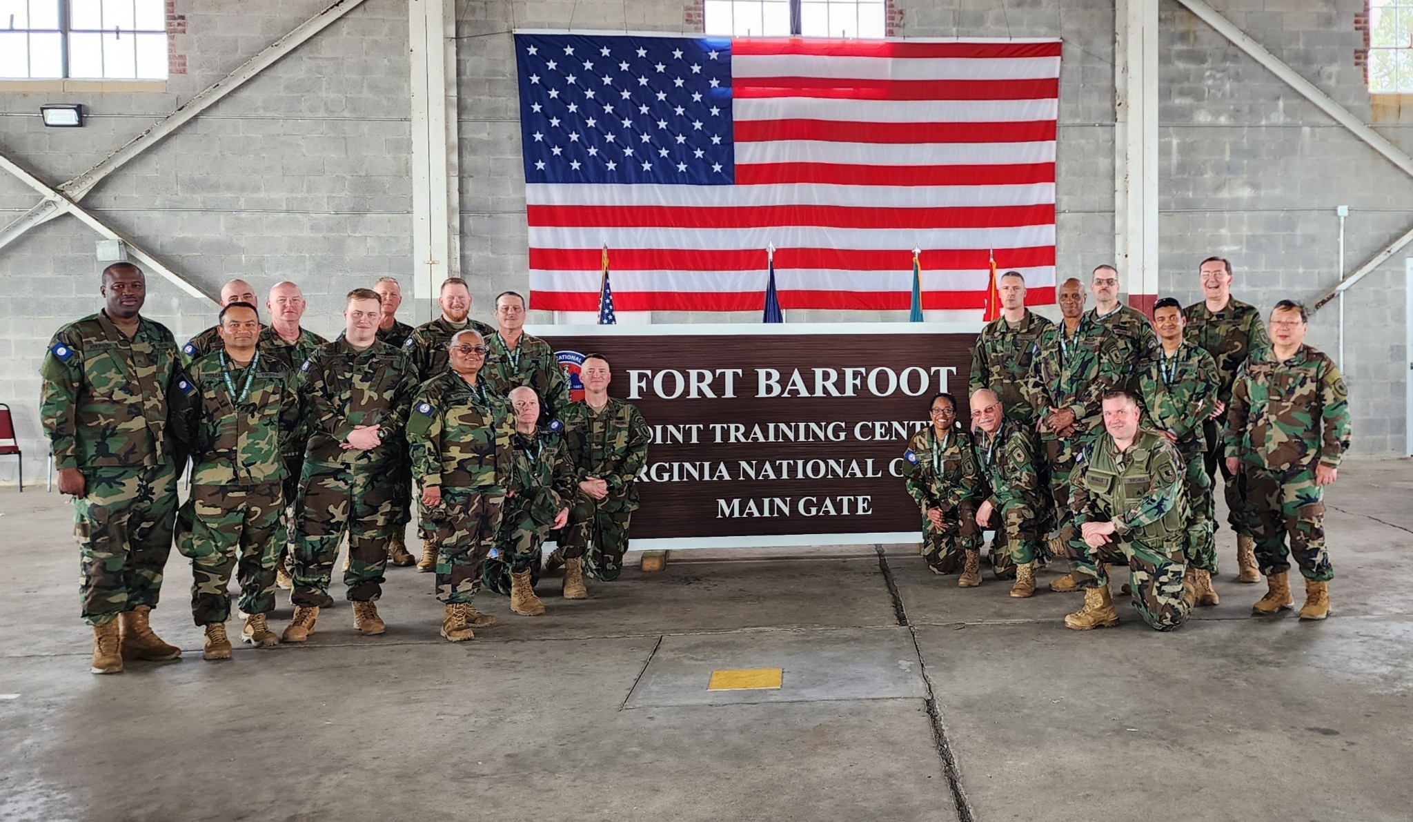 Members of the Virginia Defense Force volunteer their time to provide access control and parking management assistance during the Virginia National Guard’s Fort Barfoot Redesignation Ceremony March 24, 2023, at the Blackstone Army Airfield near Blackstone, Virginia. Fort Pickett wass officially redesignated Fort Barfoot in honor of Col. Van T. Barfoot, a World War II Medal of Honor recipient with extensive Virginia ties. The VDF also had a mobile communication platform trailer and truck among the static displays before and after the ceremony. Read more about the redesignation and about Barfoot at https://ngpa.us/24608. (Virginia Defense Force photo by Officer Candidate (Va.) Nate Stiefel)